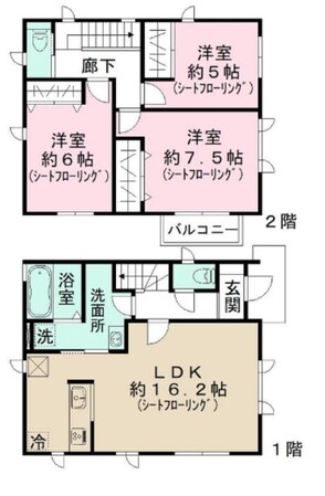 駒木台戸建賃貸の物件間取画像